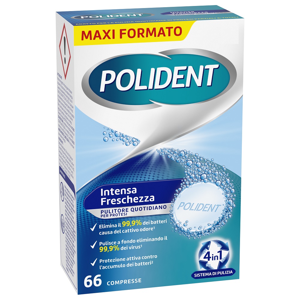 POLIDENT INTENSA FRESCHEZZA 66 COMPRESSE